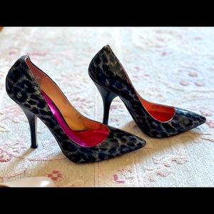 Betsey Johnson Leopard Print Stiletto Heels